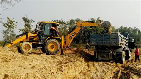 It S A Amazing Full Loading JCB 3DX Backhoe Loading Mud In Dump