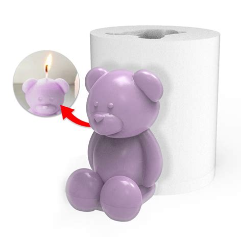 Molde De Silicone Urso Vela Ursinho IBmoldes