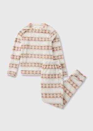 Cream Fairisle Cosy Pyjama Set Matalan