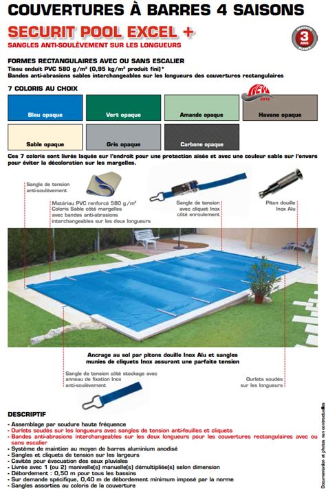 Couverture Barres Securit Pool Excel Plus Sur Mesure