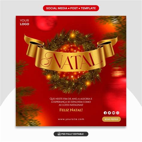 Premium Psd Psd Social Media Feed Merry Christmas Natal