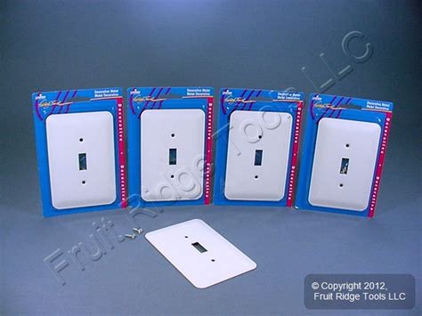 🏠 5 Leviton Jumbo White Switch Covers Oversize Toggle Wallplate