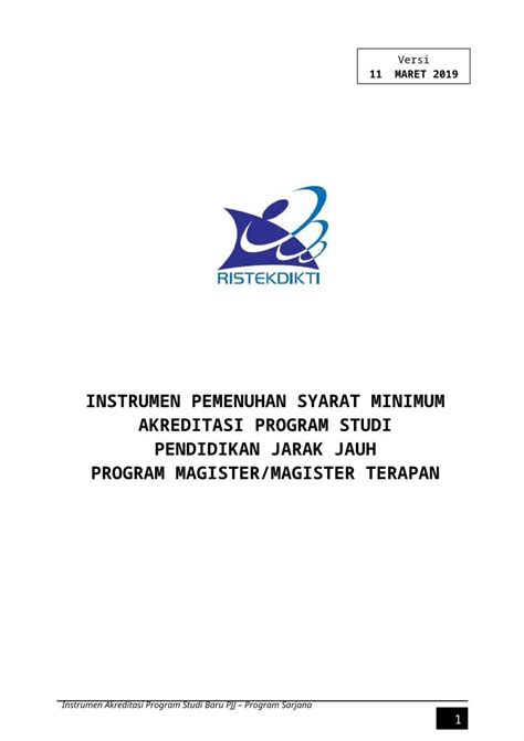 Docx Instrumen Akreditasi Prodi Baru Program Sarjanasilemkerma