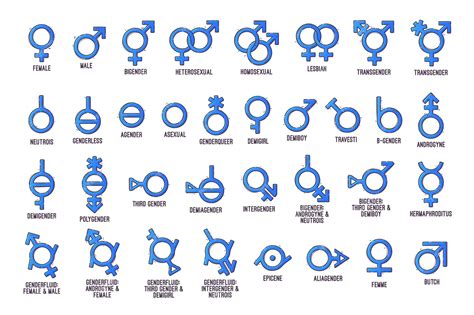 Premium Vector Gender Symbols Collections Signs Of Sexual Orientation Vector