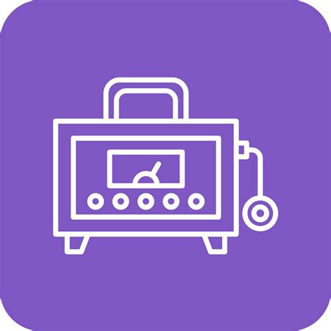 Dosimeter Line Round Corner Background Icons 14661308 Vector Art at ...