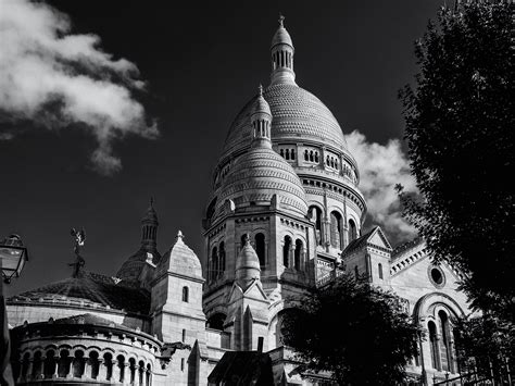 Basilique Du Sacre Coeur Bw Photography By Cybershutterbug