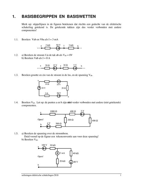 Elektriciteit En Magnetisme Oefeningen Oefeningen Elektrische