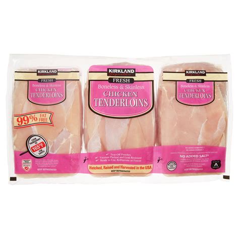 Kirkland Signature Fresh Boneless Skinless Chicken Tenderloins Per Lb