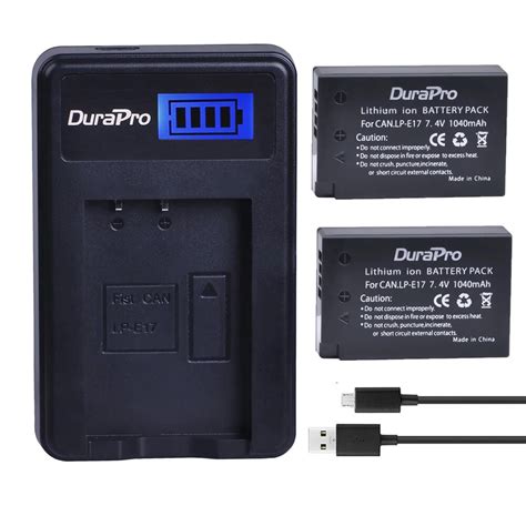 Durapro Bater A Y Cargador Usb Lcd Para C Mara Canon Accesorio Para Lp