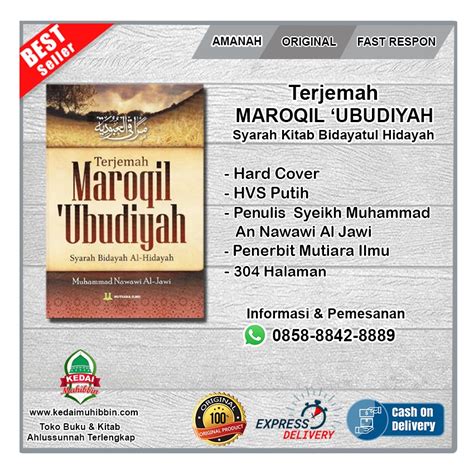 Jual Terjemah Maroqil Ubudiyah Syarah Kitab Bidayatul Hidayah