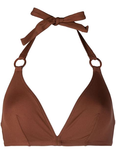 Eres Fregate Bikini Top Farfetch Bikinis Bikini Tops Brown Bikini Top