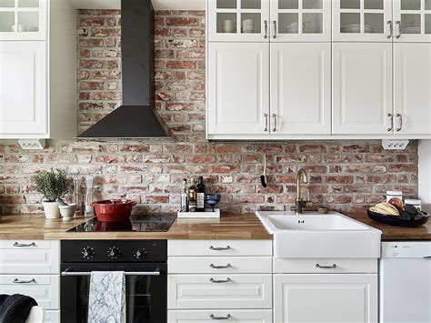 20 Whitewashed Brick Backsplash Kitchen The Urban Decor