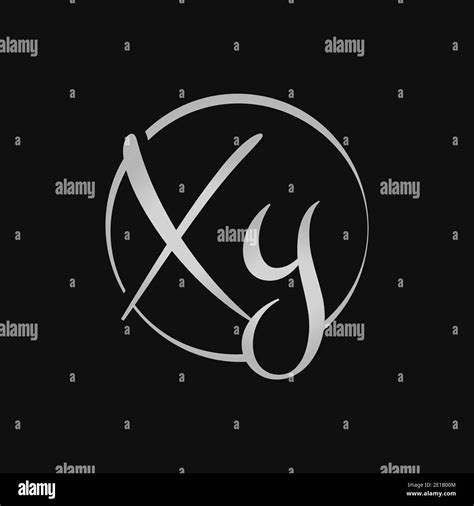 Creative Xy Letter Logo Design Vector Template Initial Script Letter Xy Logo Design Stock