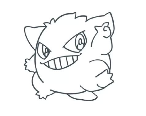 Gengar Pokemon Coloring Page