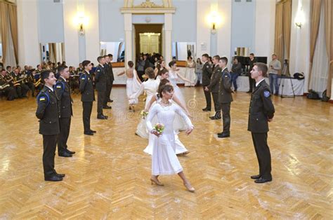 Girls And Boys In Military Uniform Graduates Of Ivan Bogun Military