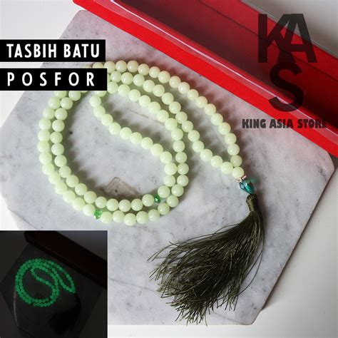 Tasbih Batu Posfor Butir Mm Menyala Dalam Kegelapan Lazada