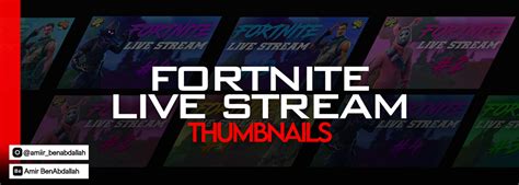 Fortnite Live Stream Youtube Thumbnails Behance