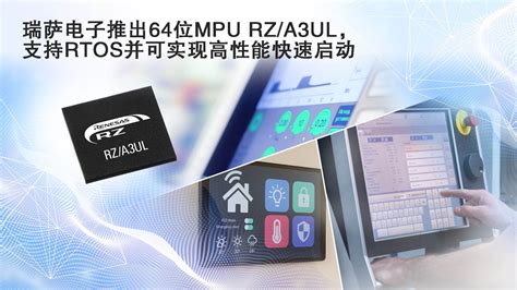 瑞萨电子推出功能强大的RZ A3UL MPU支持RTOS并可实现高清HMI和快速启动 Renesas