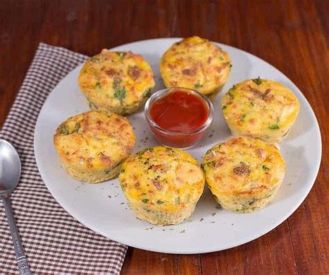 Air Fryer Sausage And Cheddar Egg Muffins Fork To Spoon