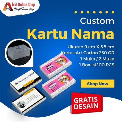 Jual CETAK KARTU NAMA CETAK KARTU NAMA CUSTOM KARTU NAMA 2 SISI