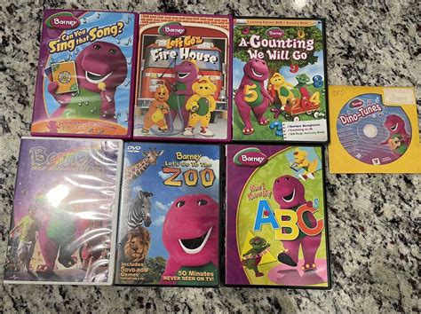 Barney Dvd Lot 7 Barney The Purple Dinosaur Grelly Usa