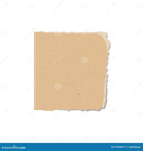 Torn Cardboard With Rough Edges Vector Illustration Stock Vector