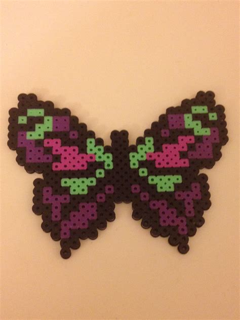 Perler Bead Butterfly Perler Beads Bead Crafts Fuse Beads