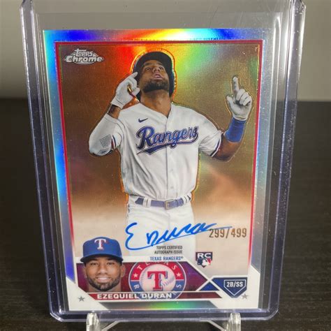 2023 Topps Chrome Ezequiel Duran Refractor Auto 499 EBay