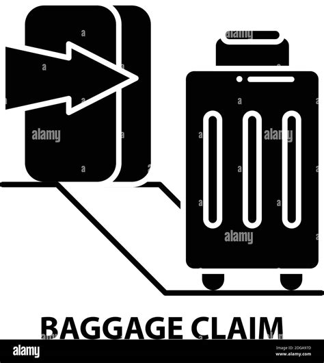 Baggage Claim Icon Black Vector Sign With Editable Strokes Concept