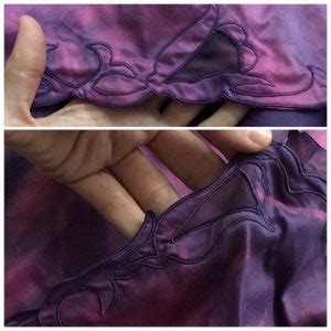 Vintage Full Slip Hand Dyed Lingerie Sz L Pink Purple Tie Dye Style Slip Dress Etsy