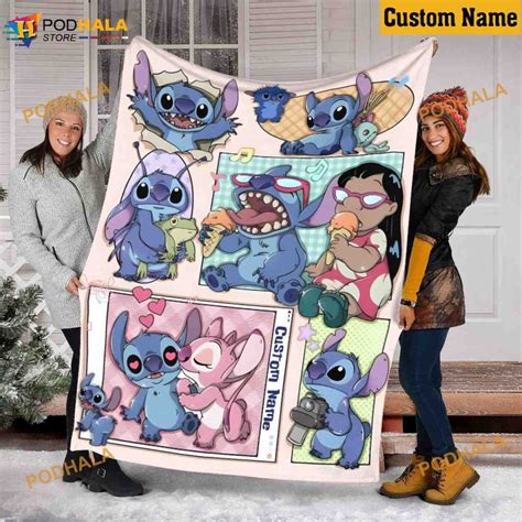 Lilo And Stitch Fleece Blanket Personalized Disney Stitch Blanket