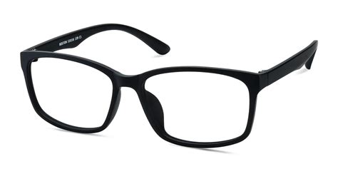 Boston Rectangle Matte Black Full Rim Eyeglasses Eyebuydirect Canada