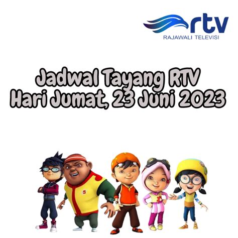 Jadwal Tayang Rtv Jumat Juni