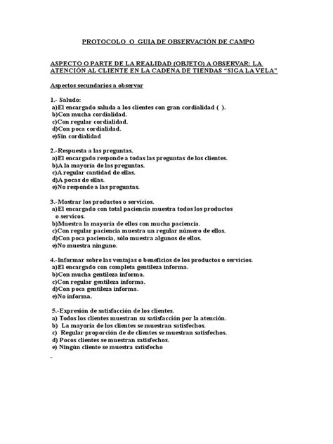 Pdf Protocolo O Guia De Observaci N De Campo Dokumen Tips