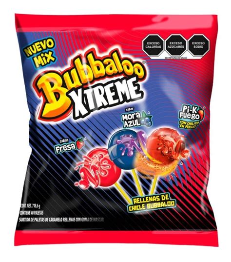 Bolsa Con Surtido De Paletas Bubbaloo Xtreme Pzas Mercadolibre