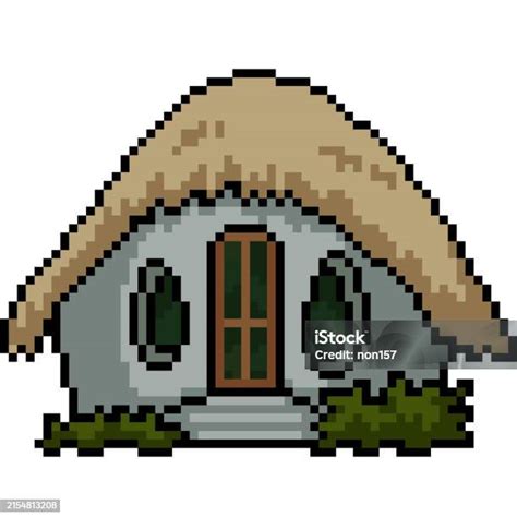 Pixel Art Of Fantasy Clay House Stock Illustration Download Image Now