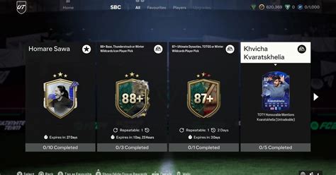 Fc 24 How To Complete Toty Honourable Mentions Kvaratskhelia Sbc