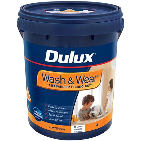 Dulux Wash And Wear Interior Low Sheen Vivid White 15l Mitre 10