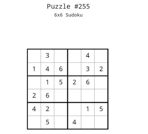 Printable Pdf Easy Sudoku For Kids 6x6 400 Children Puzzles Hong Kong