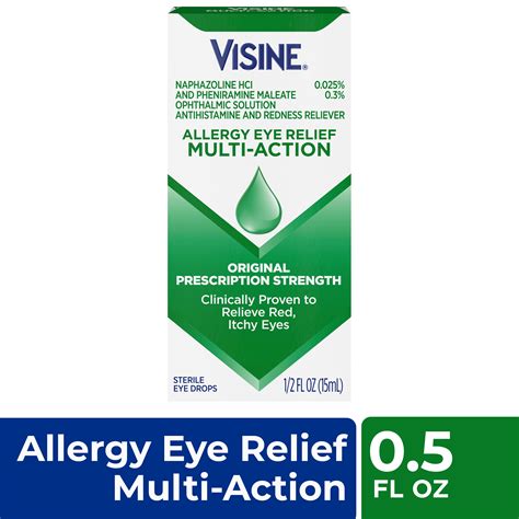 Visine Allergy Relief Multi Action Antihistamine Eye Drops Fl Oz