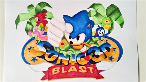 Drawing Sonic D Blast Title Screen Youtube