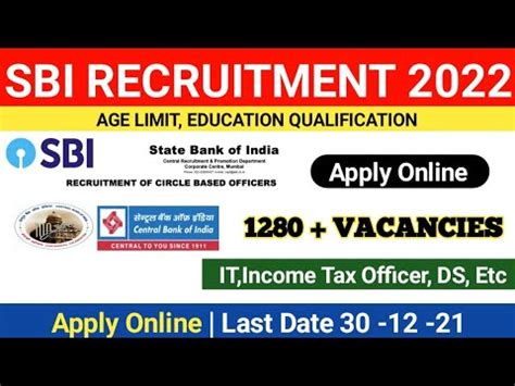 Sbi Cbo Recruitment Apply Online For Vacancy Govt Job