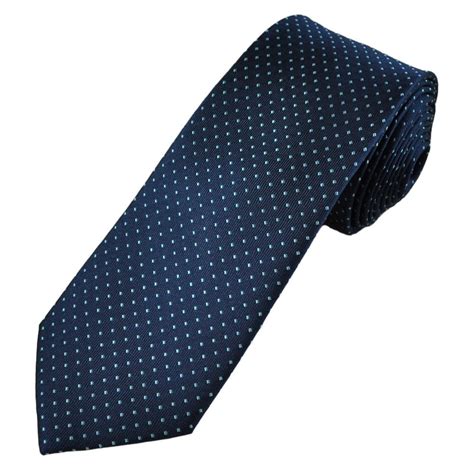 Tresanti Celeste Navy Blue And Turquoise Rectangle Pattern Men S Silk Designer Tie From Ties Planet Uk