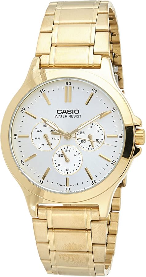 Casio Men S Watch Mtp Sg Avdf Black Dial Silver Band Casio