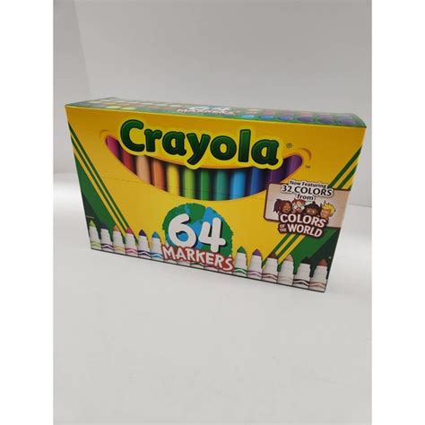 Crayola Art Crayola 64 Pack Markers 32 From Colors Of The World