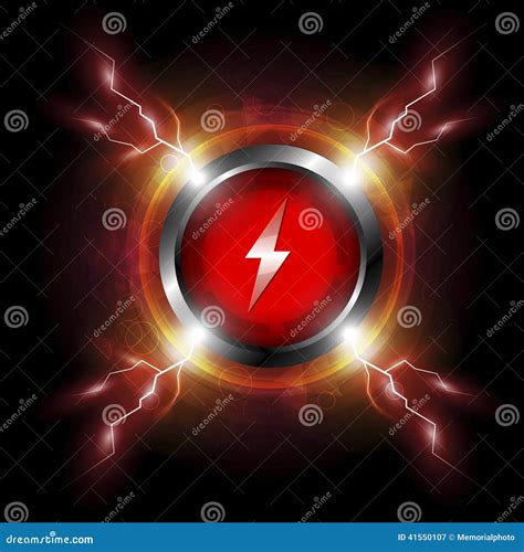 Electric button design stock vector. Illustration of industry - 41550107