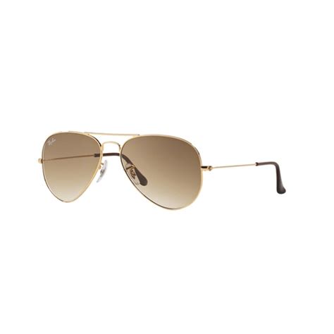 Óculos de Sol Ray Ban Aviador Clássico RB3025L 00151 Ouro Lente Marrom