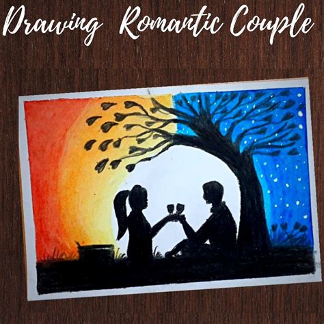 Romantic Couple Day and Night Scenery | Oil pastel drawings, Cat drawing tutorial, Pastel drawing