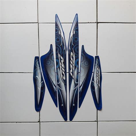 Stiker Striping Lis Body Motor Yamaha Mio Sporty 2011 Biru Lazada