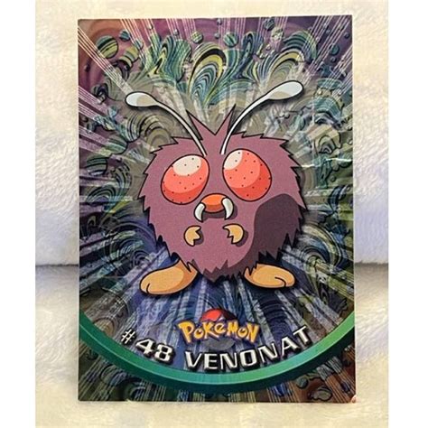 Vintage Pokemon Tv Animation Series Card Venonat Holo Black